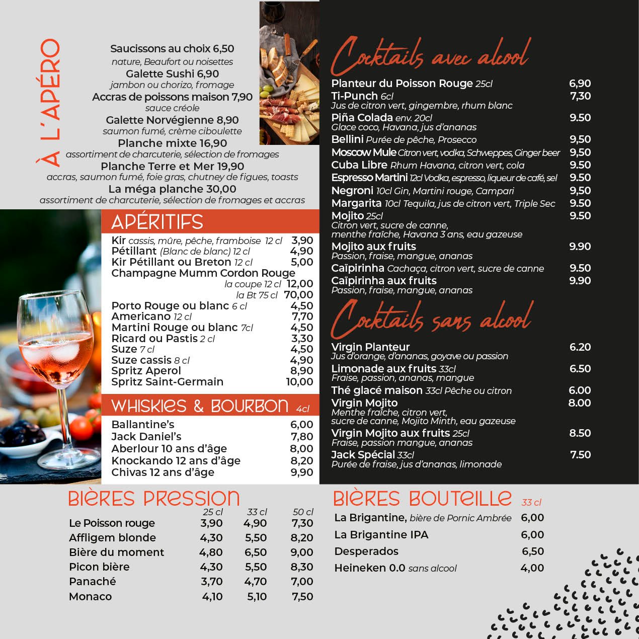 Carte poisson rouge
